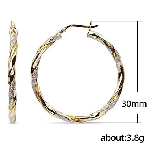 Title 2, Simple Gold Womens Metal Alloy Earrings, perfe...