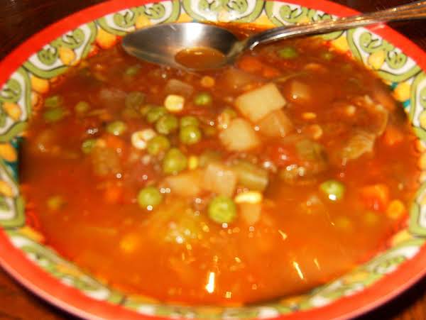 Hearty Homemade Vegetable Beef Soup image