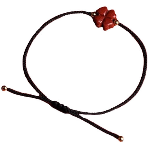 Title 2, Cinnabar Clover Red Rope Bracelet for luck, pro...