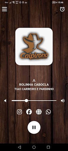 Screenshot Rádio Caipirona FM