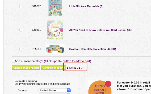 Usborne Shopping Cart