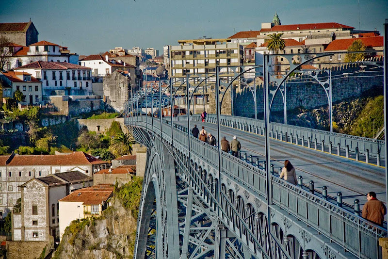 Ponte Dom Luis I was built in 1886, crossing the River Douro in Porto, Portugal.