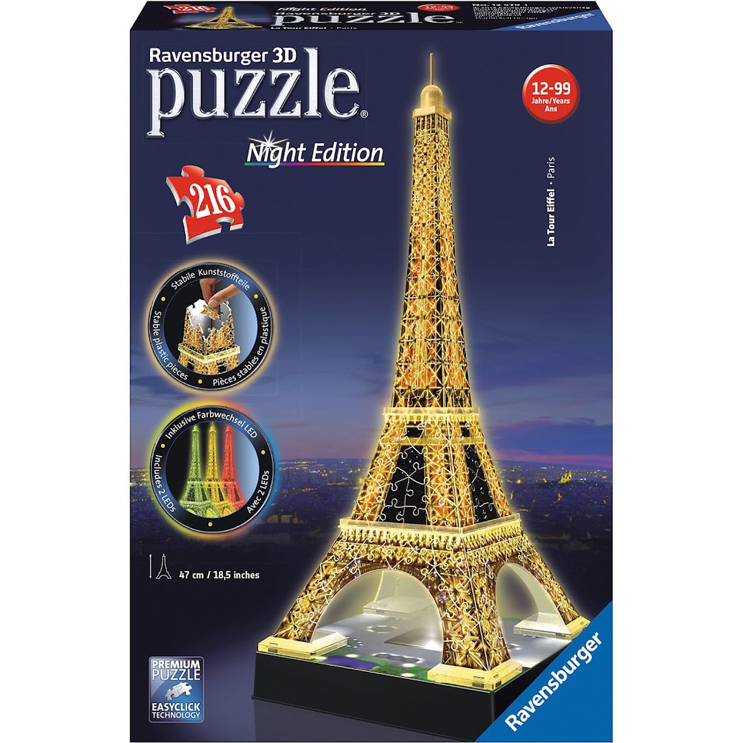 3D пазл Ravensburger Ночная Эйфелева башня недорого