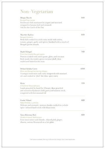 Taftoon Bar & Kitchen menu 