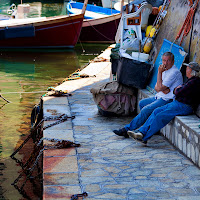 Lo sguardo incredulo dell'amico di 