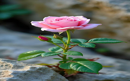 pink rose wallpaper screenshot 1
