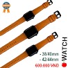 Dây Đeo Đồng Hồ Ap Watch S1/S2/S3/S4/S5/S6/S7 - 38/40/41Mm, 42/44/45Mm Da Genuine Leather Watchband Ivalue Cam