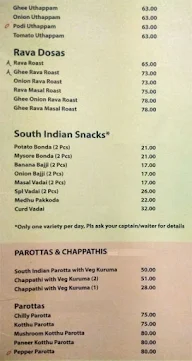 Sree Annapoorna Sree Gowrishankar menu 3