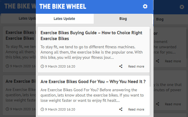 The Bike Wheel - Update Latest Blog News chrome extension