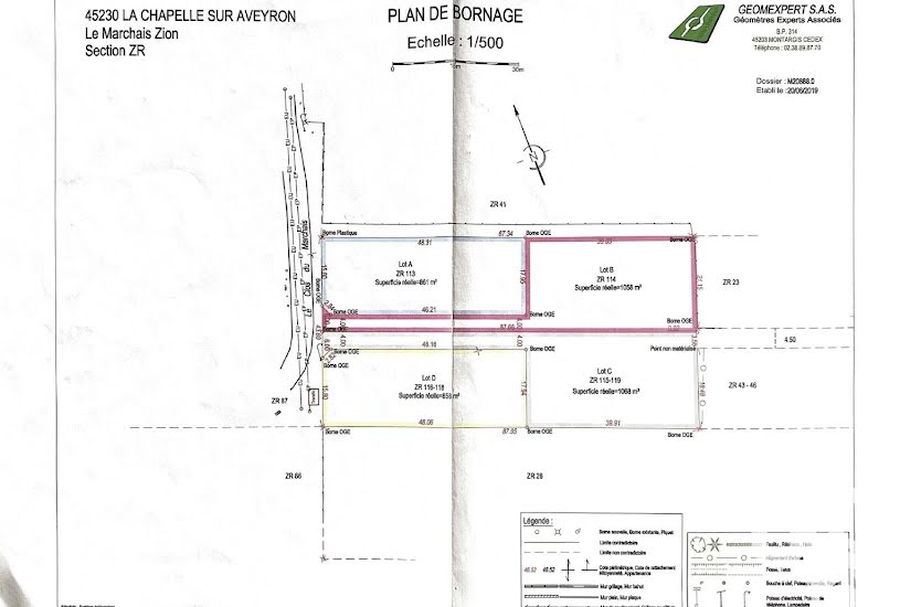  Vente Terrain à bâtir - 858m² à La Chapelle-sur-Aveyron (45230) 