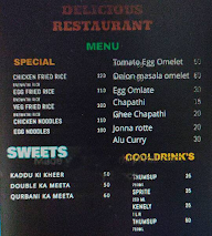 Delicious Restaurant menu 1