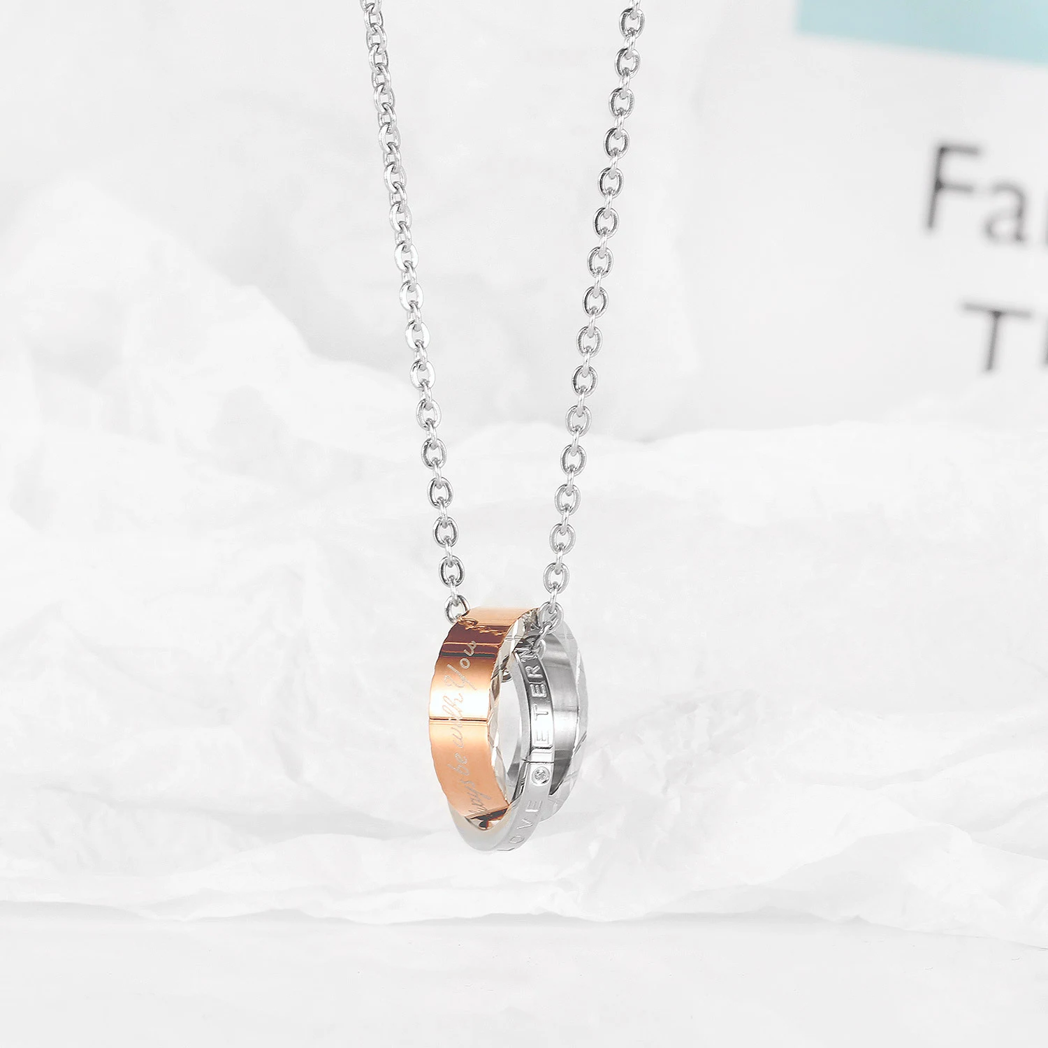 Title 1, Titanium stalen koppelketting Sleutelbeenkettin...