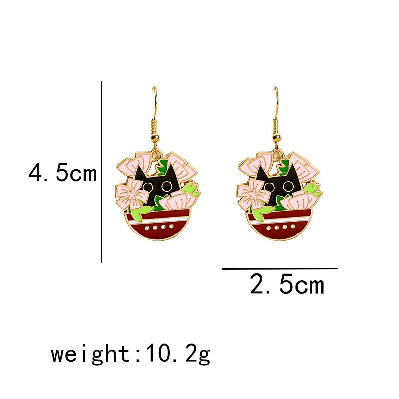 Title 1, Cartoon Minimalist Cute Girl Ear Hook Sweet Ear...