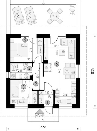 Dom Parterowy 27 - Rzut parteru