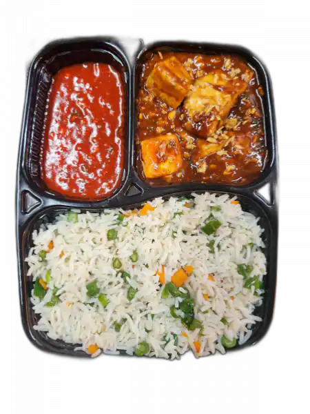 Paneer Hot Garlic Gravy + Fried Rice Combo