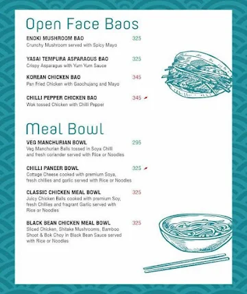 Noodle Box menu 