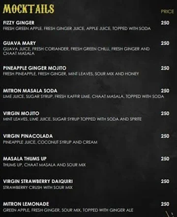 Mitron menu 