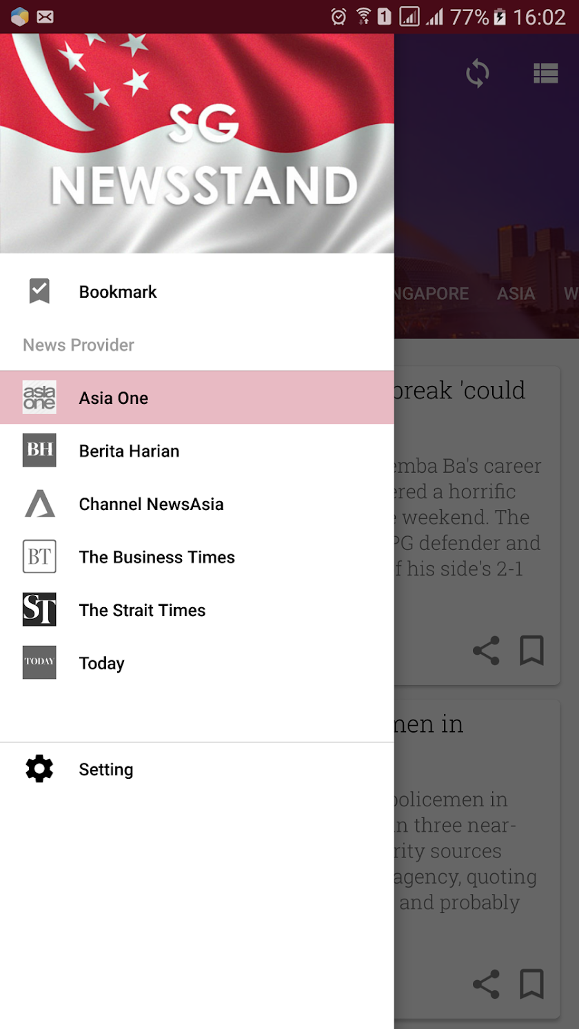 SINGAPORE NEWSSTAND Screen 1