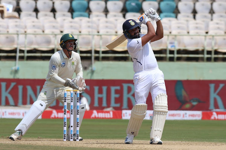 Rohit Sharma of India hits out during day one of the first Test match between India and South Africa held at the ACA-VDCA Stadium, Visakhapatnam, India on October 2, 2019