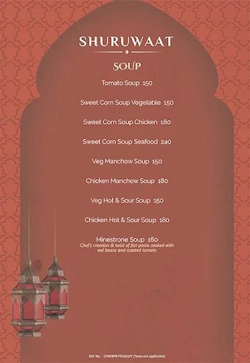 Karolbaug- Dawat-E-Mehfil menu 