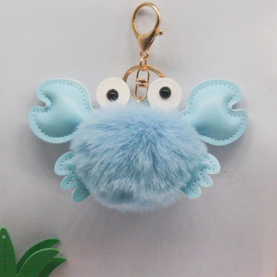 Chaveiro pingente de caranguejo fofo de desenho animado, ótimo para chaves, mochilas e bolsas. Adicione um toque divertido ao seu estilo.