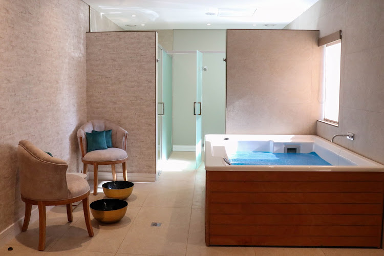 The VIP treatment room boasts a private jacuzzi.