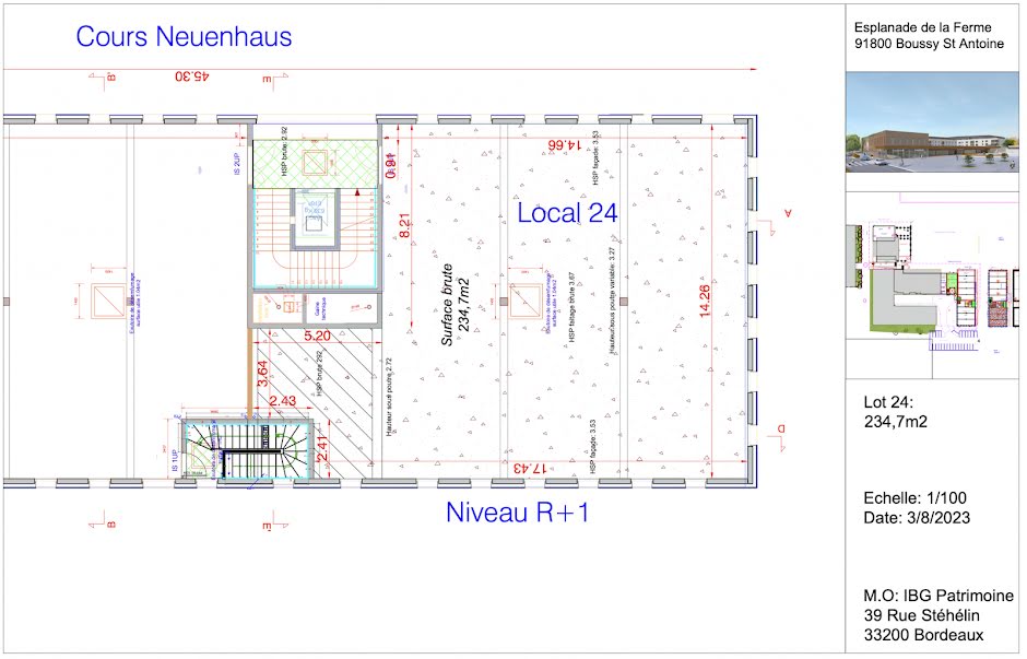 Location  locaux professionnels  234.7 m² à Boussy-Saint-Antoine (91800), 4 401 €