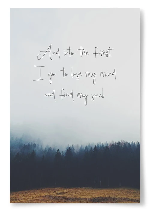 Poster "And into the forest I go..."