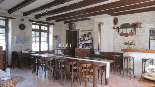 Sala comun de la casa de huespedes le clos de la garenne cerca de la rochelle