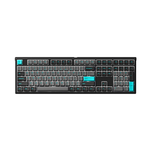 Bàn phím cơ có dây AKKO MonsGeek MG108 Black & Cyan (AKKO CS switch - Wine White)