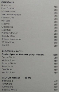 Casino Bar menu 3