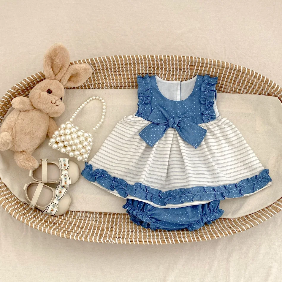 Baby Mädchen Baumwolle Pilz-Spitze Sweet Set Top und Hose