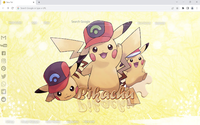 Pikachu Wallpaper New Tab