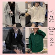 Xả Kho - Áo Khoác Hoodie Zip Beecy Áo Khoác Nam Nữ Form Rộng Chất Nỉ Bông Mặc Thu Đông Nhiều Màu Mã Akh001