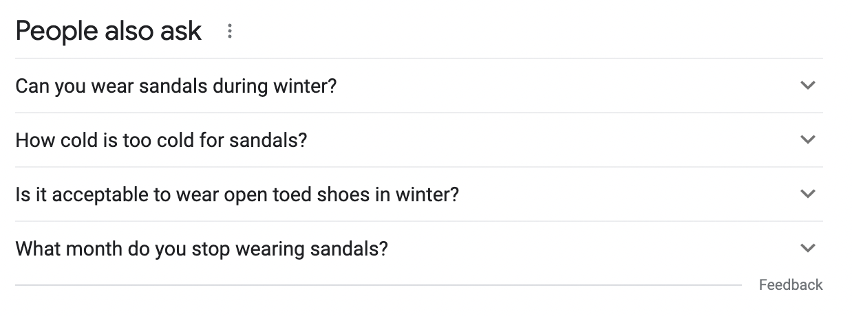 People also ask in Google SERPs