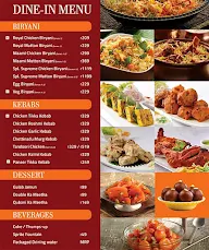 Paradise Biryani menu 1