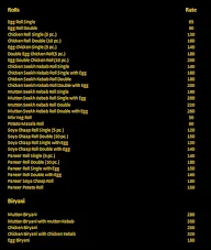 27 College Street Rolls menu 1