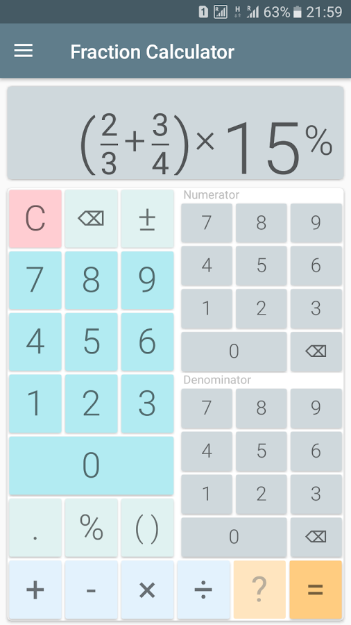 Fraction calculator that shows work Android Apps on Google Play