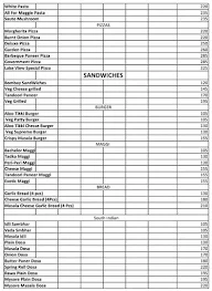 Lake View Food Court menu 3