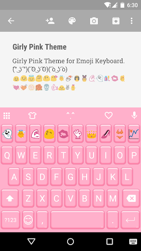 Girly Pink Emoji Keyboard Skin