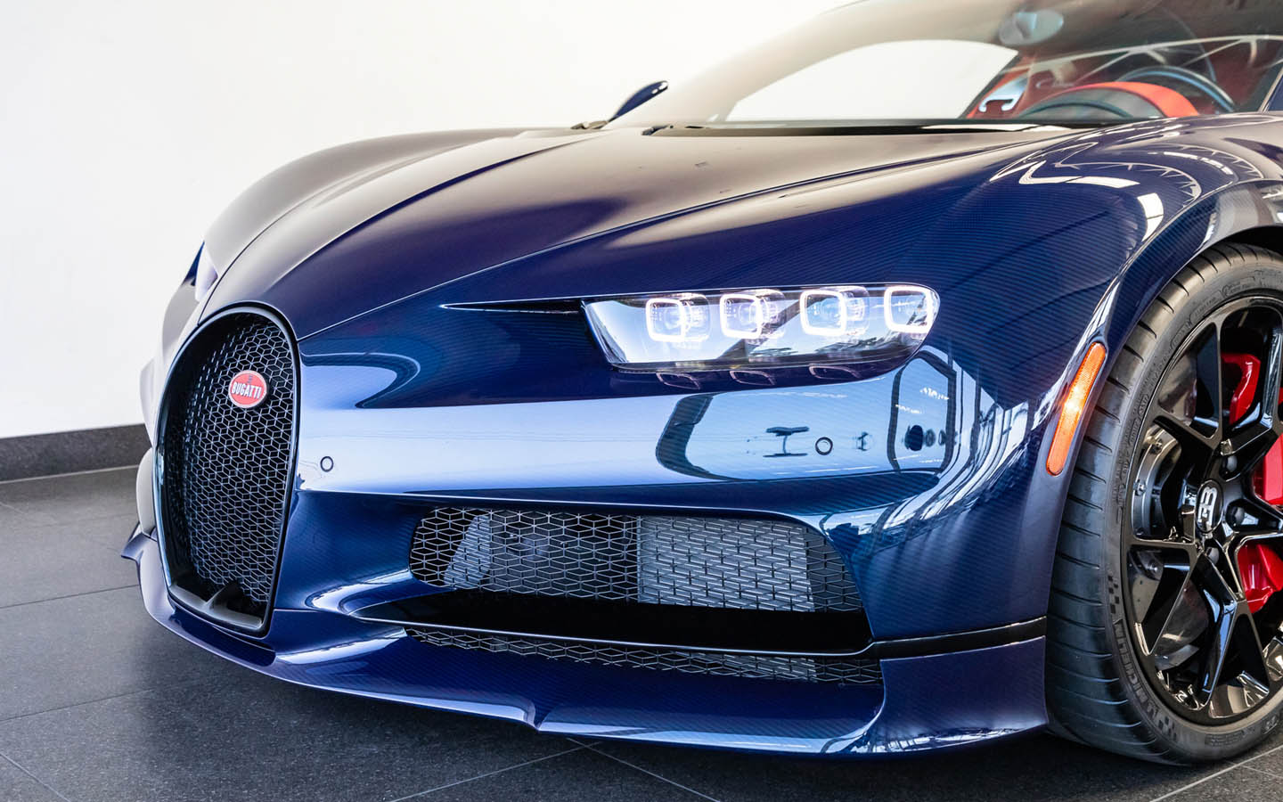 bugatti chiron front fiasca uses titanium grilles to ensure quality and durability