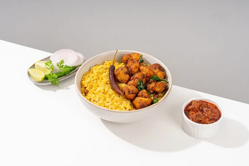 Pappannam With Kodi Pakodi ( Dal Rice Bowl With Chicken Pakoda)