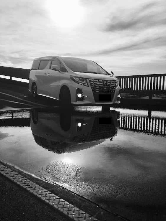 アルファードの水たまり・リフレクション・水面反射・モノクロの世界に関するカスタム事例の投稿画像2枚目