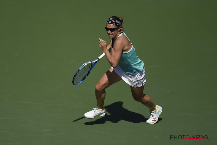 Kirsten Flipkens op de US Open in de kwartfinales van het dubbel