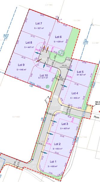 Vente terrain  447 m² à Les Billaux (33500), 98 000 €