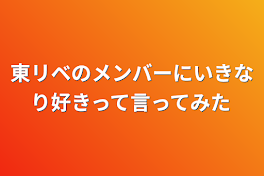 東リベのメンバーにいきなり好きって言ってみた