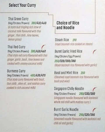 Urbo menu 