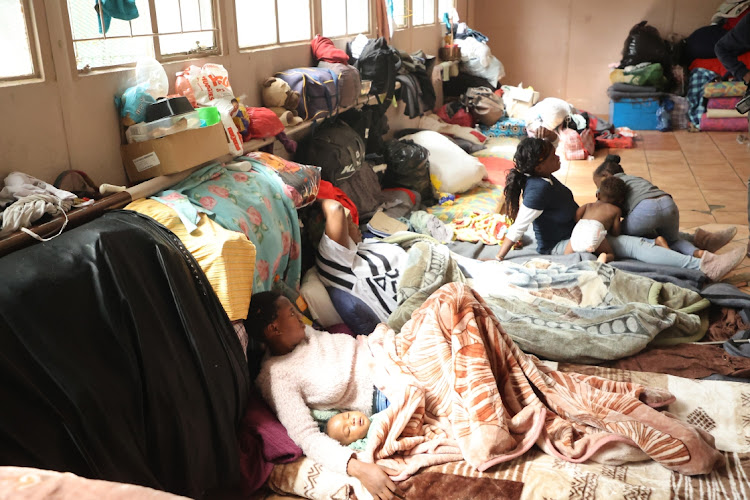 Bez Valley Recriation Centre were some of former residents of Usindiso buiding , in Marshalltown ,were taken for shelter in Bezuidenhout Valley in Johannesburg .