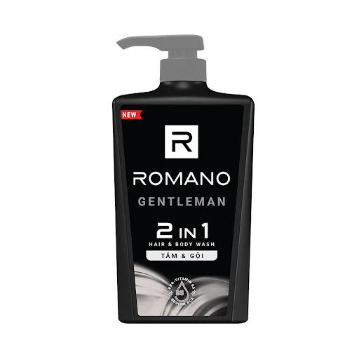 Tắm gội 2 trong 1 hương nước hoa Romano Gentleman 2in1 650g