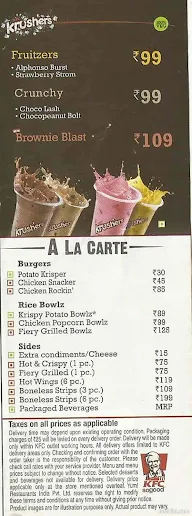 KFC menu 1